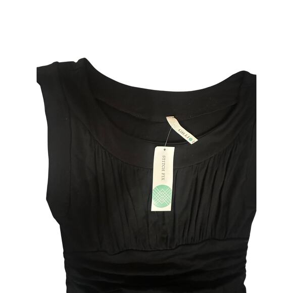 Gilli Kamile Jersey Ruched Detail Dress – Black – Size Medium – NWT - Picture 5 of 12